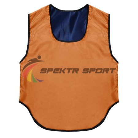 Купить Манишка футбольная двусторонняя Spektr Sport оранжево-синяя, р. 42-48 в Балее 