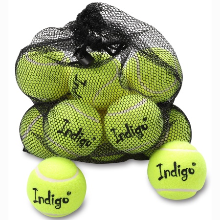 Купить Мяч для большого тенниса Indigo (12 шт в сетке) начальный уровень в Балее 