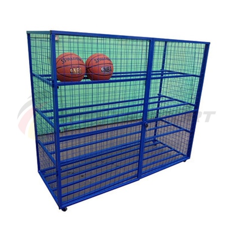 Купить Стеллаж для хранения мячей и инвентаря передвижной металлический (сетка) Цельносварной в Балее 